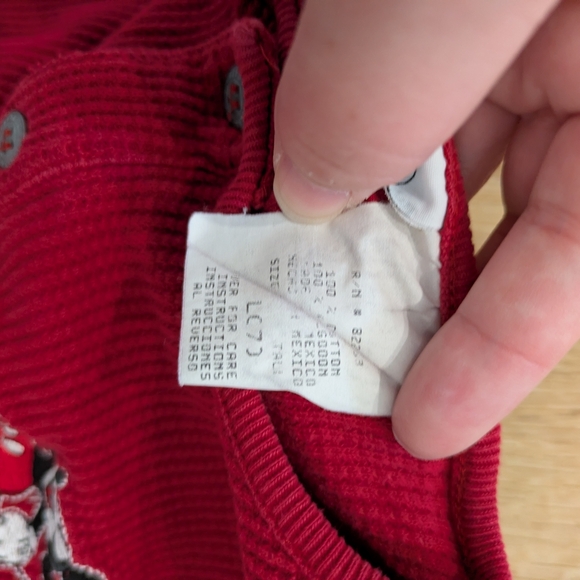 Vintage Disney Mickey Mouse Long Sleeve Thermal T-shirt - Picture 5 of 5